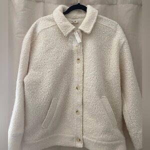 Madewell Cream Teddy Jacket